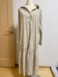 シュガースプーン　ロングワンピース　花柄　シャツワンピース　部屋着　ルームウェア