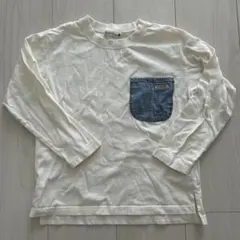 ブランシェス　ロンT 長袖カットソー 130cm デニムポケット