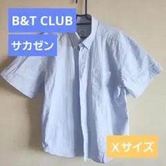 新品未使用 B&T CLUB サカゼン ブルー シャツ 半袖 Ｘ 2L XL