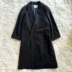 大きめ　カシミヤ100％　ロング　ダブル　チェスターコート 日本製