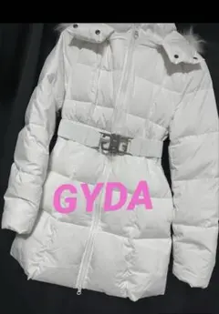 ♡GYDA♡ダウンジャケット ホワイト ベルト付きのサムネイル