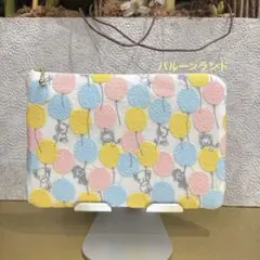 L字型ファスナーポーチ　刺繍　ユキエモン　ハンドメイド