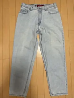 silver tab LOOSE デニムパンツ　ライトブルーのサムネイル