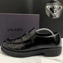 PRADA ローファー チョコレート 三角ロゴ 黒 メンズ 28.5cm