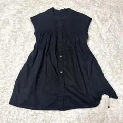 36サイズ】R アール 23区 コットンピンタックブラウス ブラック 黒 