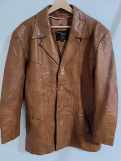​【希少/70's頃】ヴィンテージ レザーコート 本革 ブラウン L〜XL相当