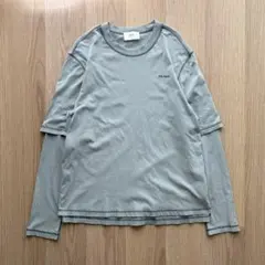 定価約4万円 AMI PARIS レイヤードカットソー ブルー Mサイズのサムネイル