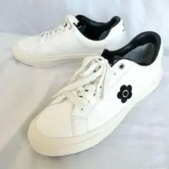 美品　MARY QUANT　アイコンデイジーバイカラースニーカー 　L