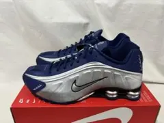nike shox r4 blue void 28 ショックス シルバー