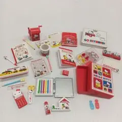 ハローキティ キティちゃん 文房具 ミニチュア まとめ売り ハローキティ - キティちゃん ミニチュア 文房具セットの通販 by