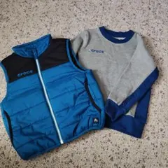 crocs 中綿ベスト・スウェットセット