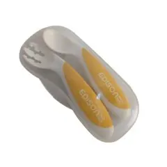 EDISON ベビー用スプーンとフォークセット　離乳食　食具　オレンジ