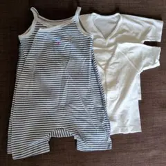 【美品】Combi mini ワンタッチ　キャミソール　肌着　 50-60cm