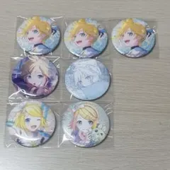 鏡音リン 鏡音レン プロセカ グリッター缶バッジ