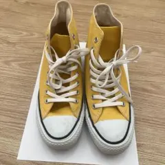 コンバース　オールスター　23.5 イエロー ハイカットスニーカー　インヒール