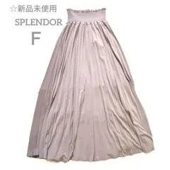 【春セール】プリーツスカート ロングスカート SPLENDOR グレーＦ