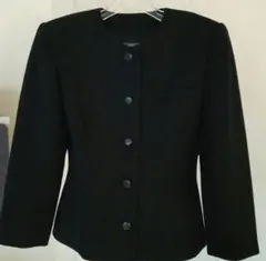 ウール ノーカラージャケット