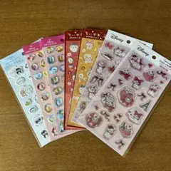 マリーちゃんエポキシラメシール　ディズニープリンセスストーンシール他7枚セット