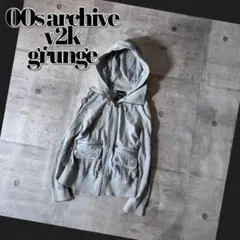 00s 平成ギャル スウェットブルゾン y2k 短丈 セシル ギミック パーカー