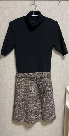 こちらは即日発送　theory　セオリー　ニットミニワンピース　S 黒 こちらは即日発送 theory セオリー ニットミニワンピース S 黒