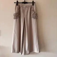 ノコオーノ NOKO OHNO パンツ ウエストゴム仕様　ピコフリル　日本製　Lのサムネイル