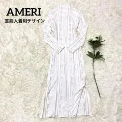 【AMERI】 MEDI SHEER GEOMETRIC KNIT DRESS
