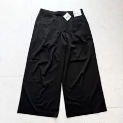 新品 UNIQLO C 感動タックワイドパンツ XXLブラック タグ付き