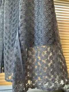 美品 JILL STUART ジルスチュアート 花刺繍レースフレアスカート