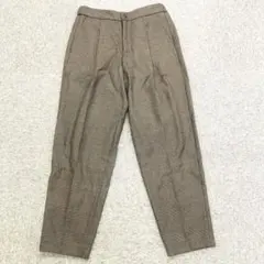 YOKE 高密度ツイルウール チェック ワイドトラウザーパンツ - メルカリ