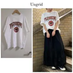 ほぼ未使用 24SS 完売 Ungrid カレッジロゴビッグT