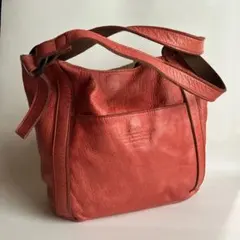 Dakota ダコタ ラポール トートバッグ レッド 柔らかレザー A4可