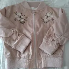 ピンク 花柄刺繍 ジャケット
