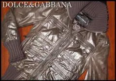 レア DOLCE&GABBANA レザージャケット ドルチェ&ガッバーナ 44茶