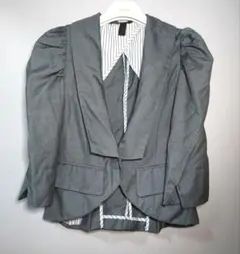 グレー パフスリーブ テーラードジャケット