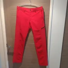 アディダスゴルフ　メンズ　パンツ　長ズボン　春秋　レッド
