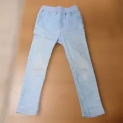 petit main ロングパンツ ライトブルー
