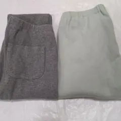 ユニクロ　リブレギンス（１０分丈）２本セット　サイズ１２０