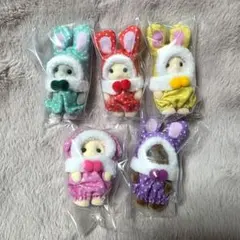 シルバニアファミリー　赤ちゃんカラフルウサギコスチューム フローラウサギ