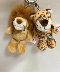 NICI キーリング ワイルドフレンズ22 ライオン レパード/ブルー