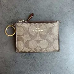 COACH ミニ スキニー IDケース シグネチャー　コイン カード ケース