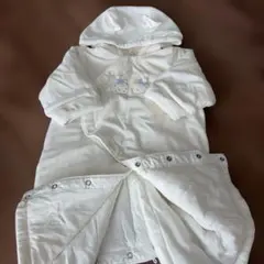 familiar フード付きロンパース ホワイト