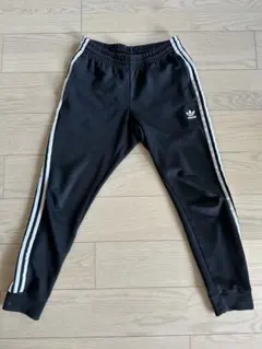 adidas 3本ライン ブラック ジョガーパンツ L