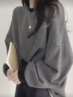 DAZY オーバーサイズTシャツ ストライプ