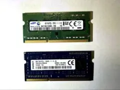 ノートPCメモリ 1Rx8 PC3-12800S 4GB x2枚