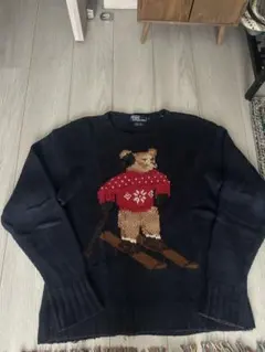 90s polo by Ralph Lauren スキーポロベア　ニットセーター