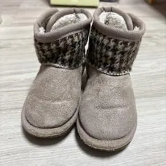 Harris Tweed ベージュ ブーツ 14cm