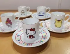 サンリオキャラクターズ デミタスカップ&ソーサー 5個セット レトロ