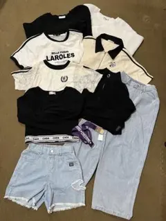 女の子 150~160 ダンス系 カジュアル コーデセット10点 デニム2本❣️