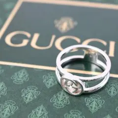 2504-254｜グッチ リング 6号 Ag925 シルバー インターロッキング 2504-254｜グッチ リング 6号 Ag925 シルバー インターロッキング