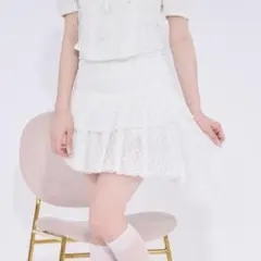 apresjour レースアシメスカート